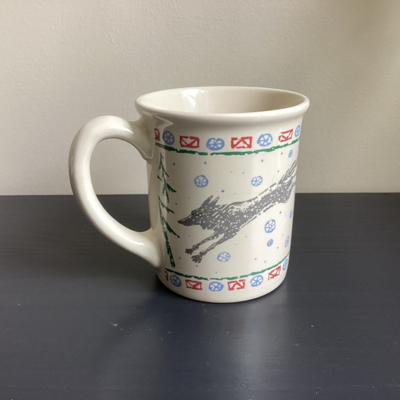 Natural Wonders Leaping Wolf 16oz Coffee Mug Microwave Safe - Picture 4 of 5